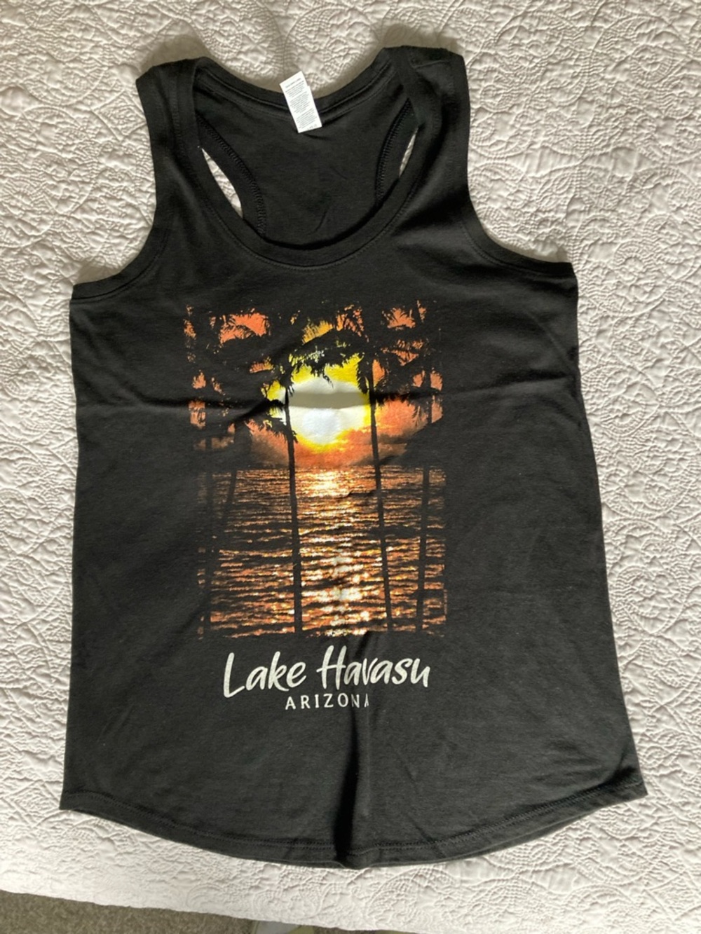 Lake Havasu Arizona Sunset Graphic Tank Top - Black